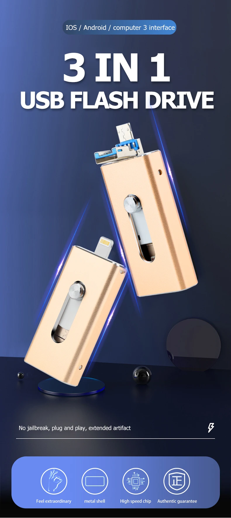 Флеш-накопитель USB OTG 3,0, флешка для iPhone XS MAX/XR/X/8, флеш-накопитель 8 ГБ, 16 ГБ, 32 ГБ, 64 ГБ, 128 ГБ, флеш-накопитель iOS