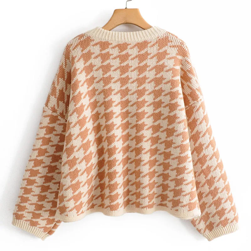 Женский Осенний теплый пуловер с длинными рукавами и круглым вырезом свободный