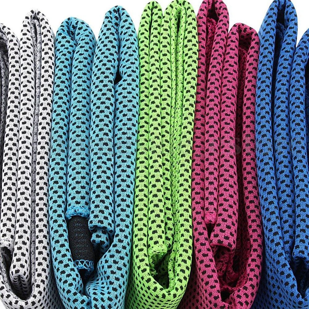 New Sports Ice Towel Reusable Enduring Cooling Quick Dry Instant Cold Chilly Pad Sweat Tool Running | Дом и сад