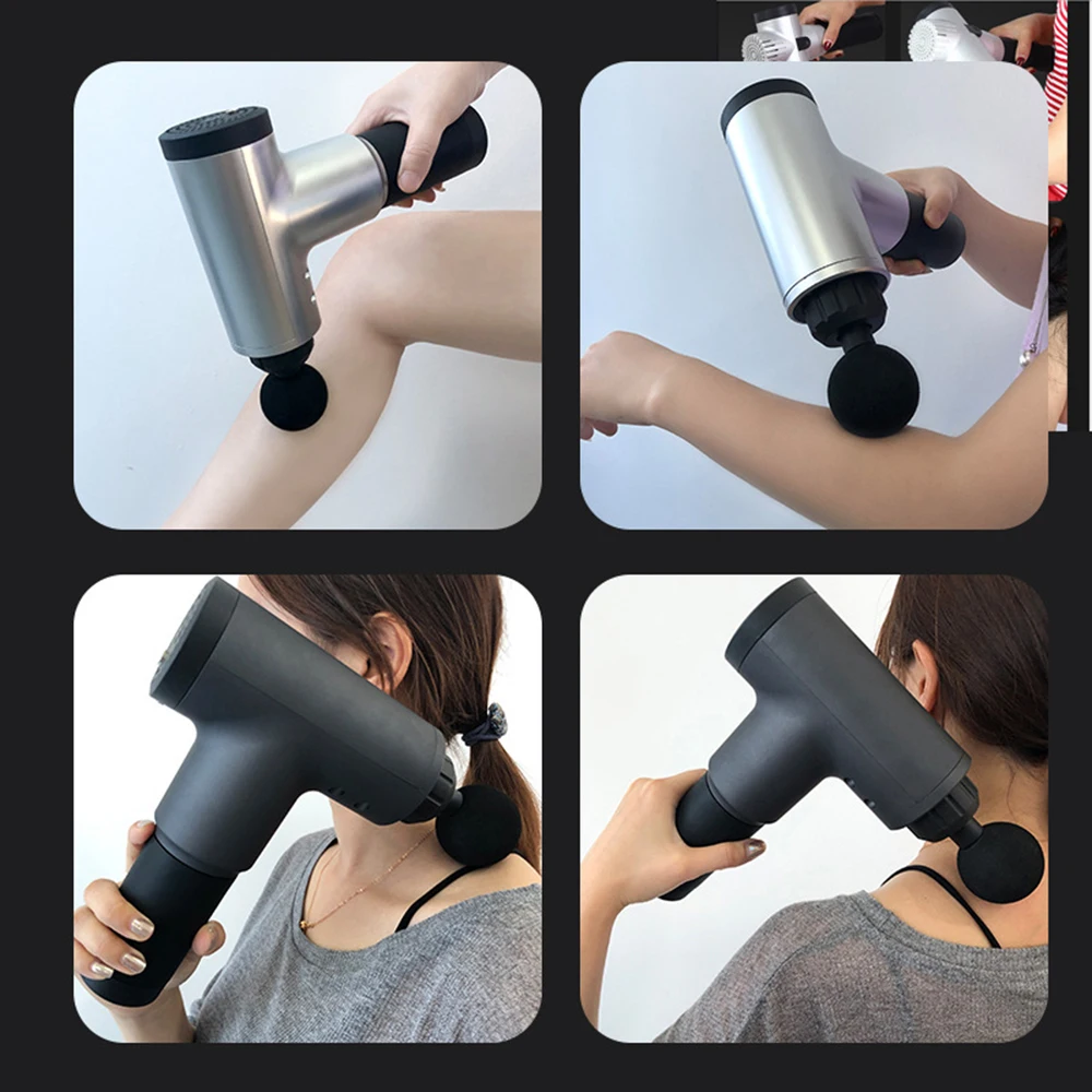

3300-4400r/mTissue Massage Gun Muscle Massager Muscle Pain after Training Exercising Body Relaxation Slimming Shaping PainRelief