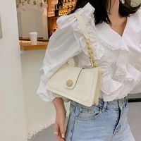 new trend crocodile pattern shoulder bag pu leather all match buckle handbag small square bag for women fashion textured bag