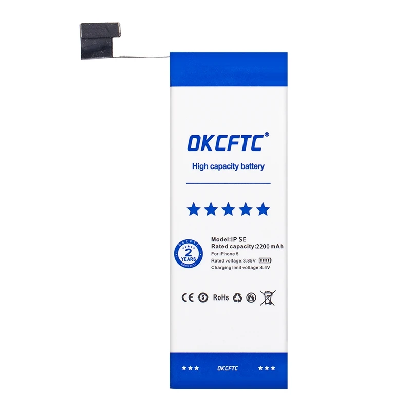 Аккумулятор 2200 мАч для APPLE iPhone SE 2016 iPhoneSE 5SE литий-полимерные аккумуляторы большой
