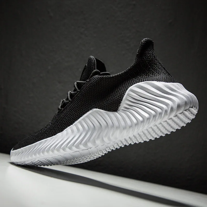 KAMUCC кроссовки мужские Flyknit дышащая повседневная мужская обувь легкие ботильоны большого размера Masculino Adulto поддержка прямой доставки 39-47