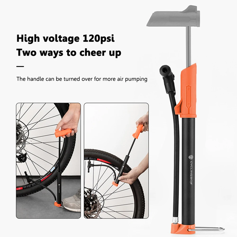 Портативный ручной насос для велосипедных шин Реверсивный водонепроницаемый