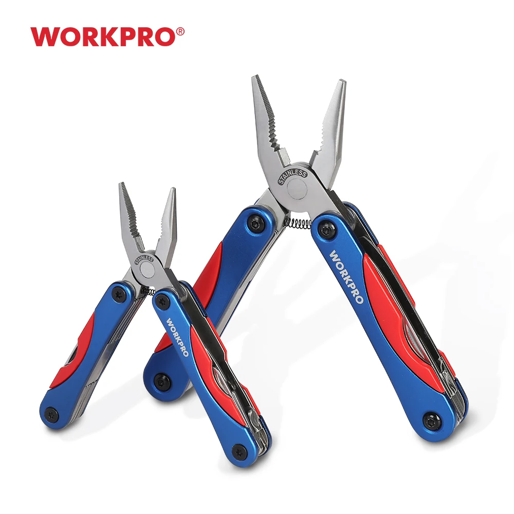 WORKPRO 15 в 1 Мультитул инструменты для кемпинга на природе плоскогубцы нож