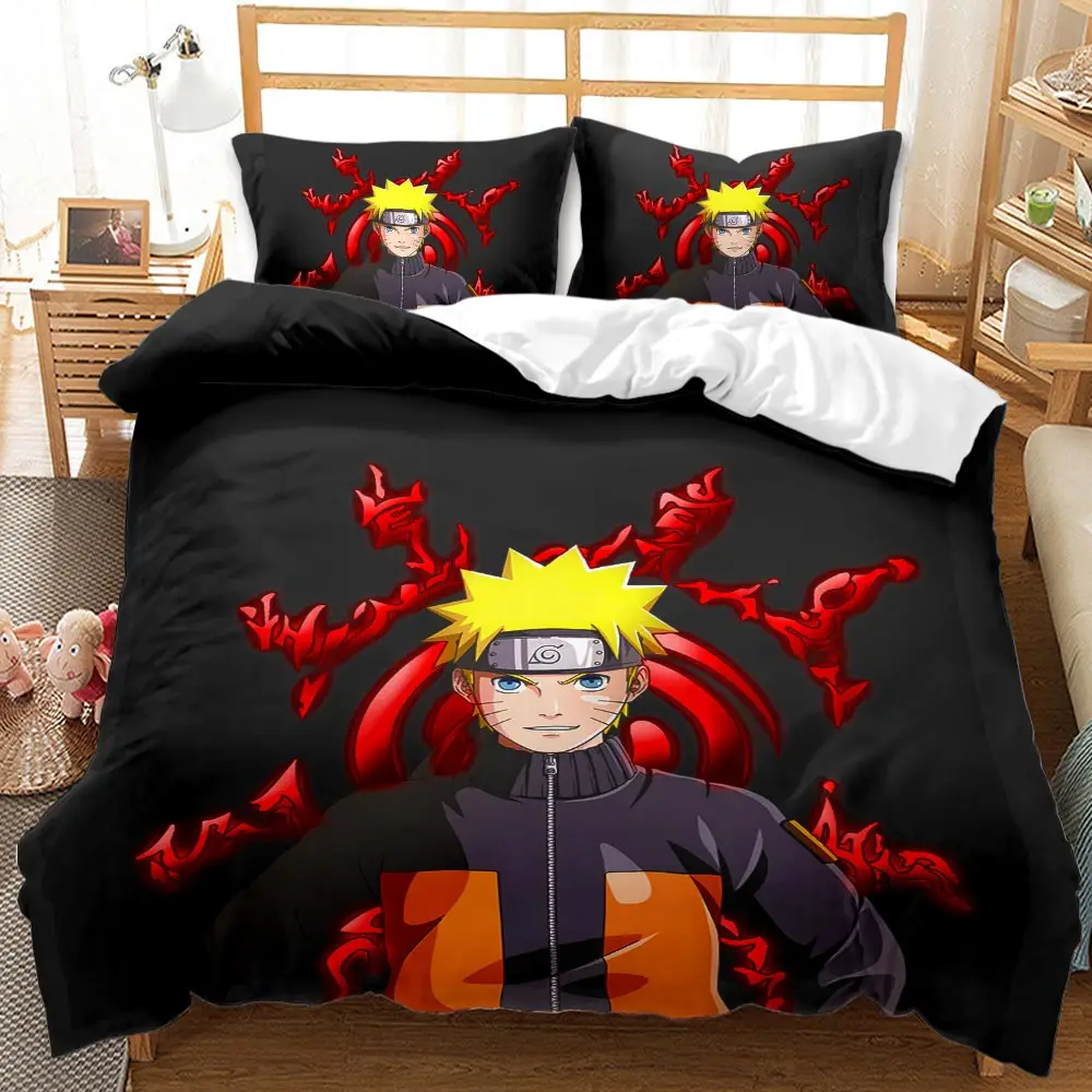

Japanese cartoon kawaii juego de cama Naruto bedding kids luxury duvet cover bedding set king queen twin comforter set full