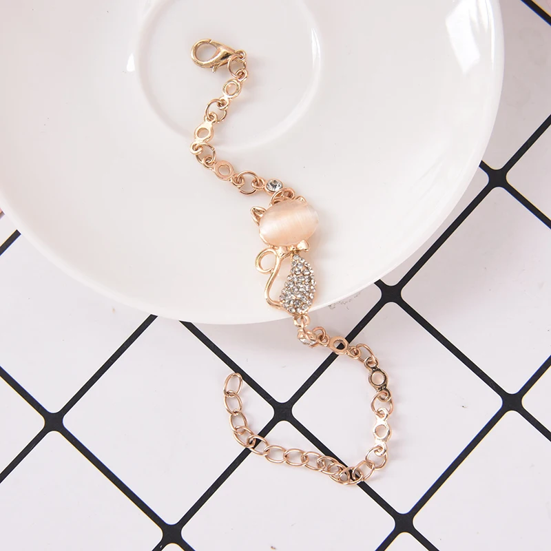 Модные ювелирные изделия с изображением розового милого кота из циркония