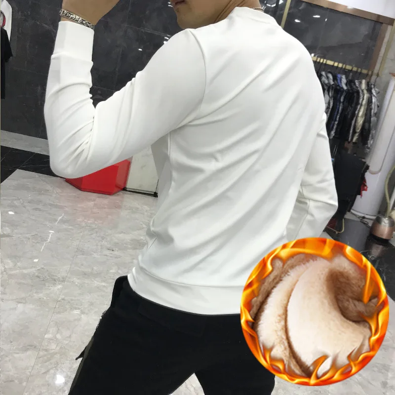 

2021 Spring and Autumn New T-shirt Hot Rhinestone Eagle Long Sleeve Round Neck Trendy Slim Top T-shirt