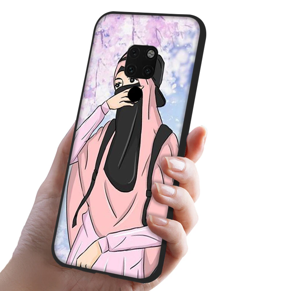 Oriental Woman In Hijab Face Muslim Islamic Gril Eyes TPU Case for Huawei Honor view 20 9x Pro P smart Z Plus Mate 30 Lite | Мобильные