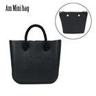 Новинка 2021, мини-сумка из ЭВА с черной застежкой-молнией, внутренняя длинная короткая веревка, ручки из пеньки, Obag O bag, стильная Водонепроницаемая женская сумка-тоут сделай сам