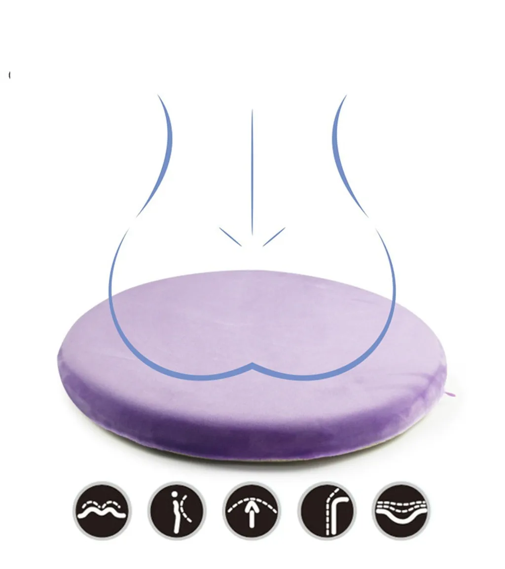 Круглая домашняя офисная диванная подушка с эффектом памяти хлопковая