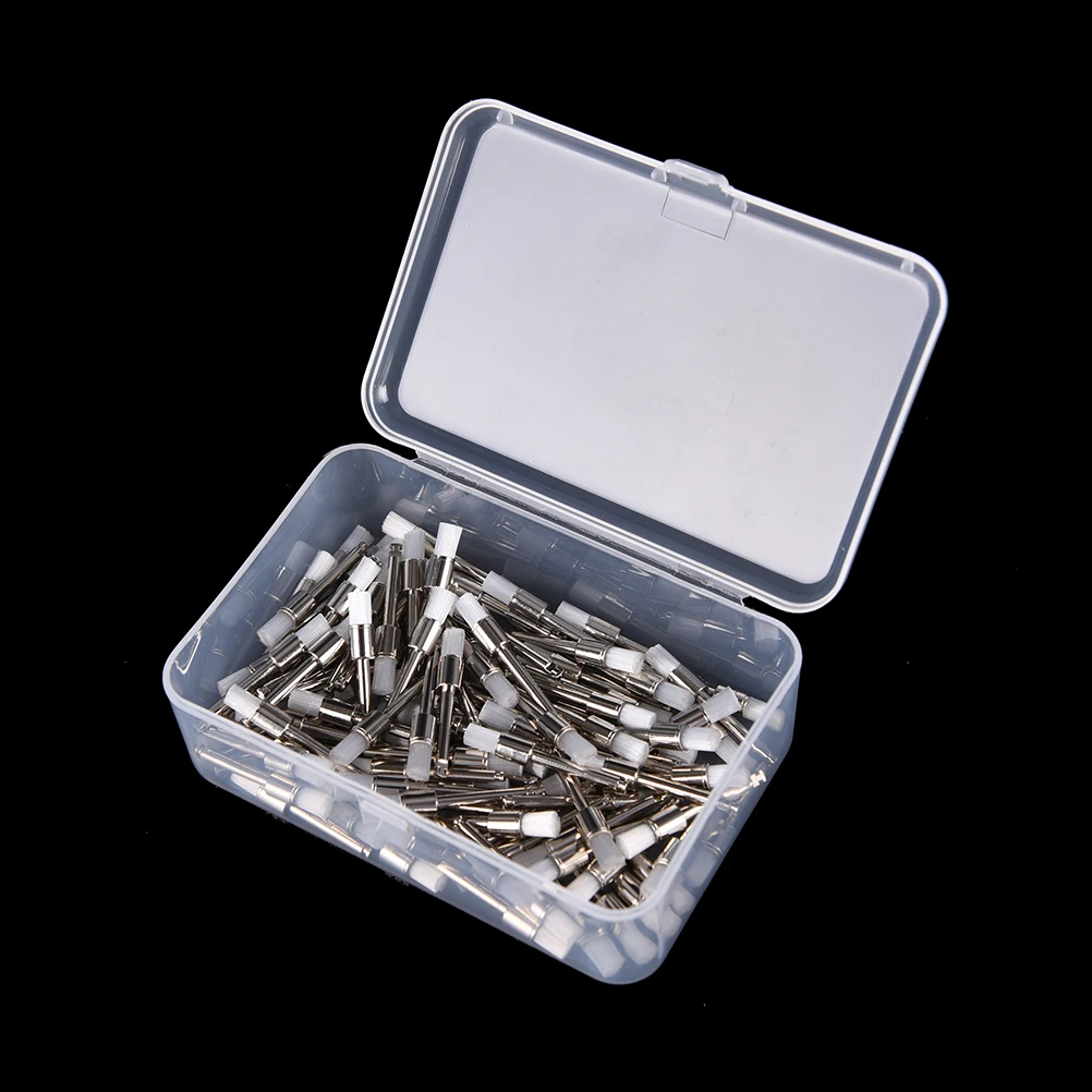 

100Pcs/lot Colorful Nylon Latch Small Flat Polishing Polisher Prophy Brushes Dental Lab Materials Dentist Products