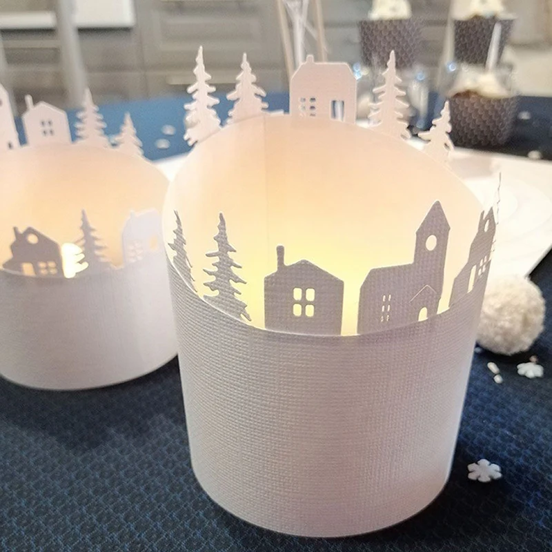 2021 metal city cutting dies for scrapbooking card making letter and house embossing frame winter phrase stencils free global shipping