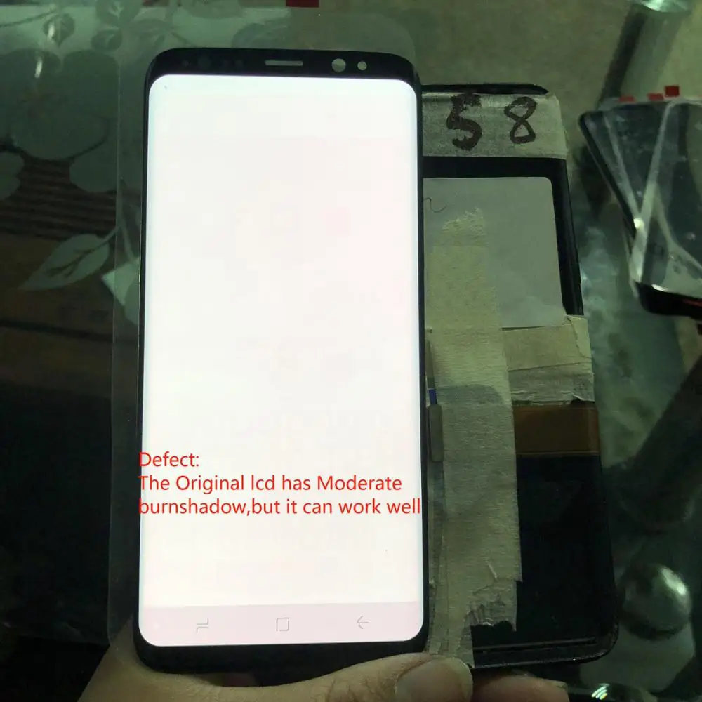 Оригинальный Amoled ЖК дисплей для Samsung Galaxy S8 LCD G950 SM G950F с дисплеем Burn Shadow + дигитайзер
