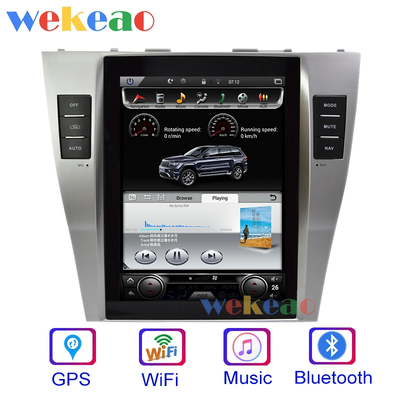 Wekeao вертикальный экран Tesla Style 10 4 'ɱ Din Android 9 0 автомобильное радио GPS-навигация