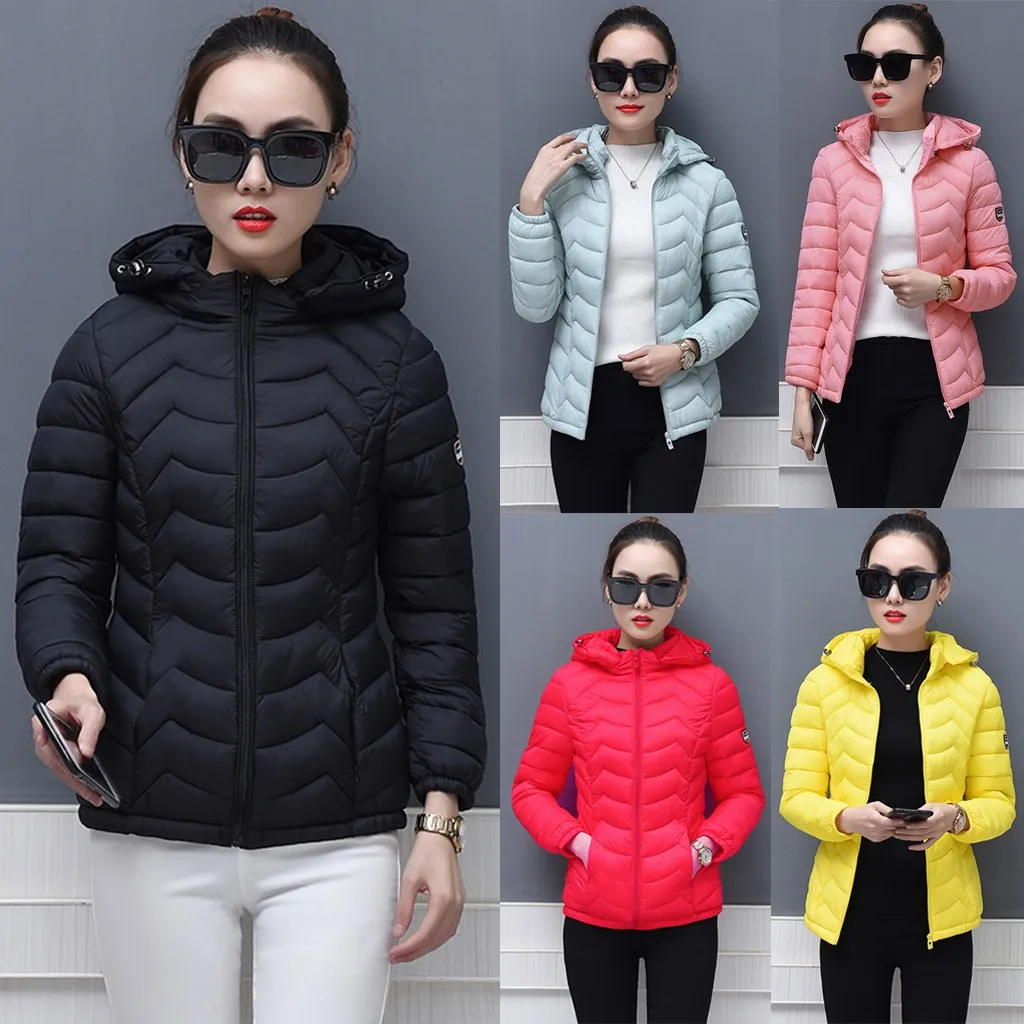 Зимняя куртка Женская Базовая плотная верхняя одежда с длинным рукавом пальто