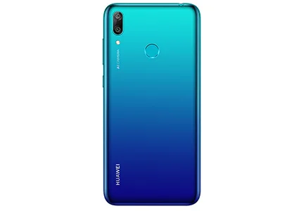 Bright blue Смартфон HUAWEI y7 3 ГБ 32 ГБ телефон Батарея 4000 мА*ч Безрамочный HD+ экран 6,26 дюйма Разблокировка при помощи распознавания лица Двойная основная камера 13 МП+ 2 МП Qualcomm Snapdragon 450 - Цвет: Bright blue