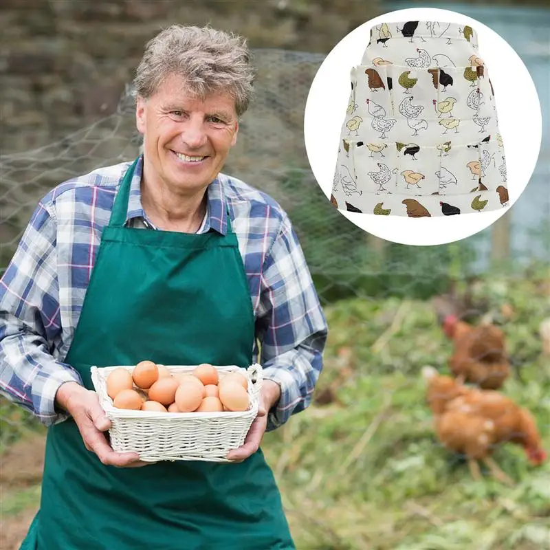 

Creative Eggs Gathering Apron Cloth Duck Eggs Hen Eggs Apron with Pockets