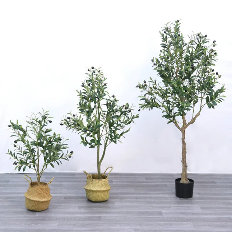 Simulaci&oacute;n de olivo en maceta para el hogar, planta verde falsa para interior, Hotel, oficina, fotograf&iacute;a, bons&aacute;i verde Artificial, 90cm-3