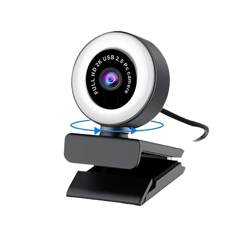 

Autofocus HD Webcam 1080P 2K Web Camera with Microphone Ring light PC Computer Camera with Lamp web cam for Steam Twitch Video