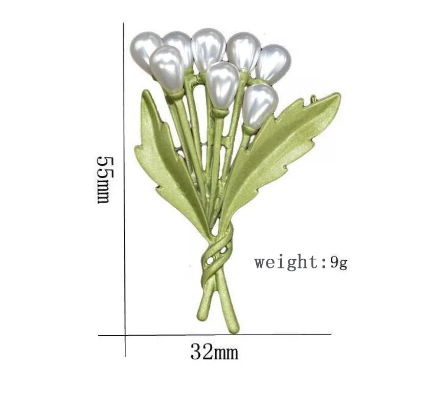 Винтажная брошь CSxjd ювелирные изделия броши в виде пальмовых лилий с жемчугом
