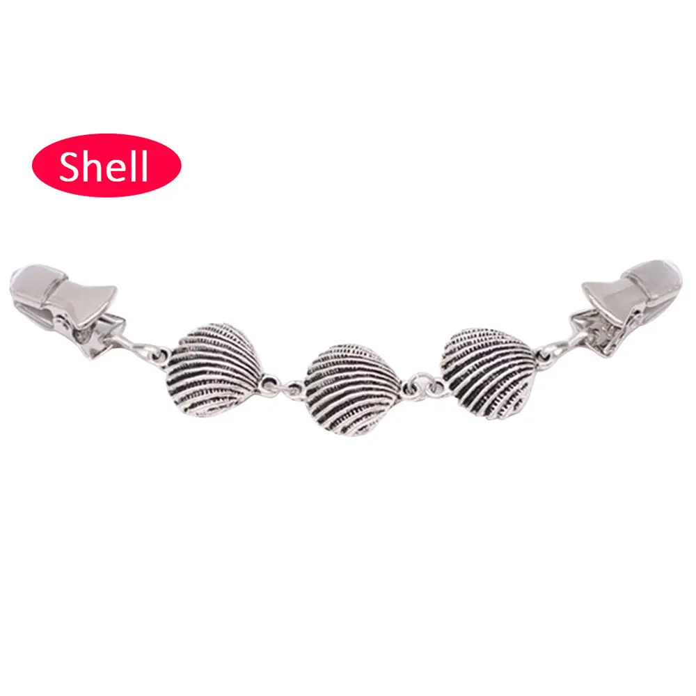 Оболочка Ретро металлический свитер с пряжкой кардиган платье воротник брошь