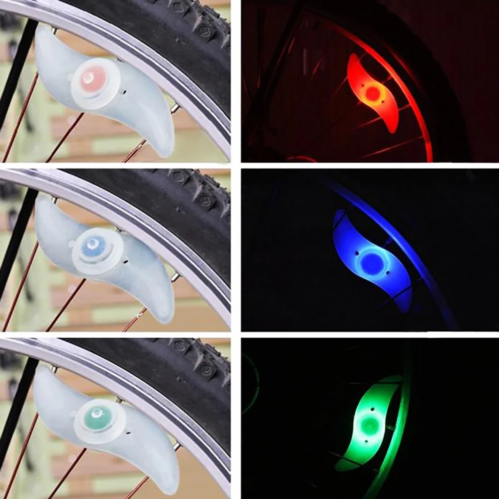 Силиконовая светодиодная подсветка на спицы велосипеда для колес аксессуары |