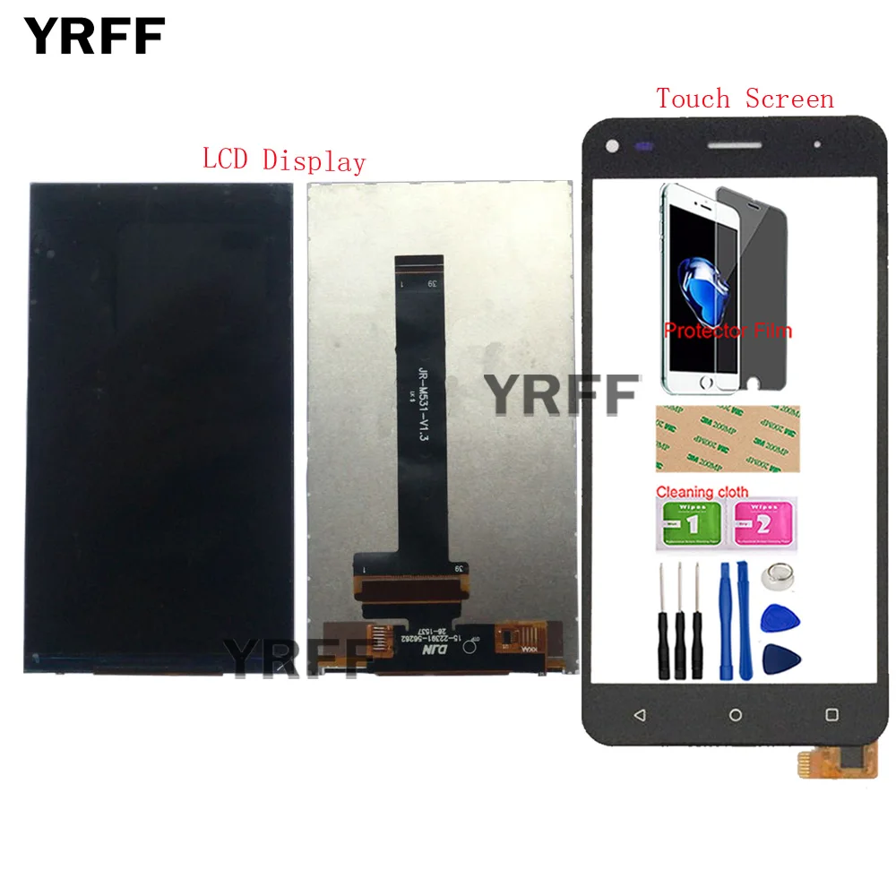 

5-дюймовый мобильный ЖК-дисплей для FLY Cirrus 4 FS507, ЖК-дисплей + фотоэлементы, инструменты для ремонта, защитная пленка