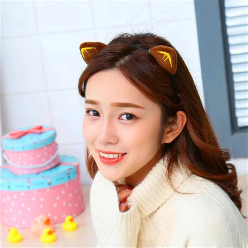Повязка на голову с котом Женская милый корейский стиль украшение для волос