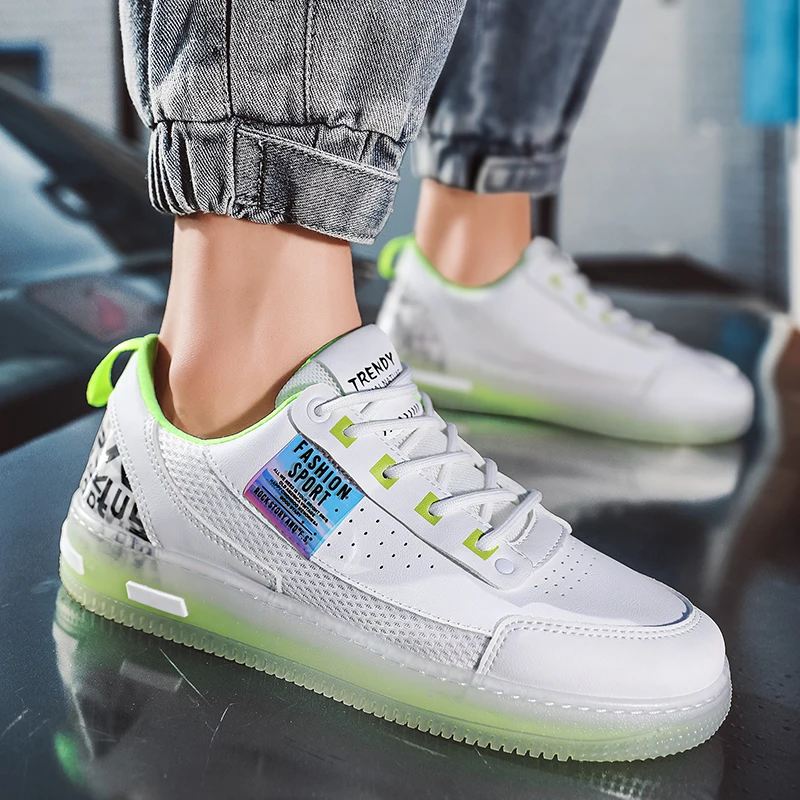 

CYYTL Unisex Men's Fashion Sneakers Breathable Leather Road Running Shoes Walking Non Slip Boys Casual Students Sports Tennis
