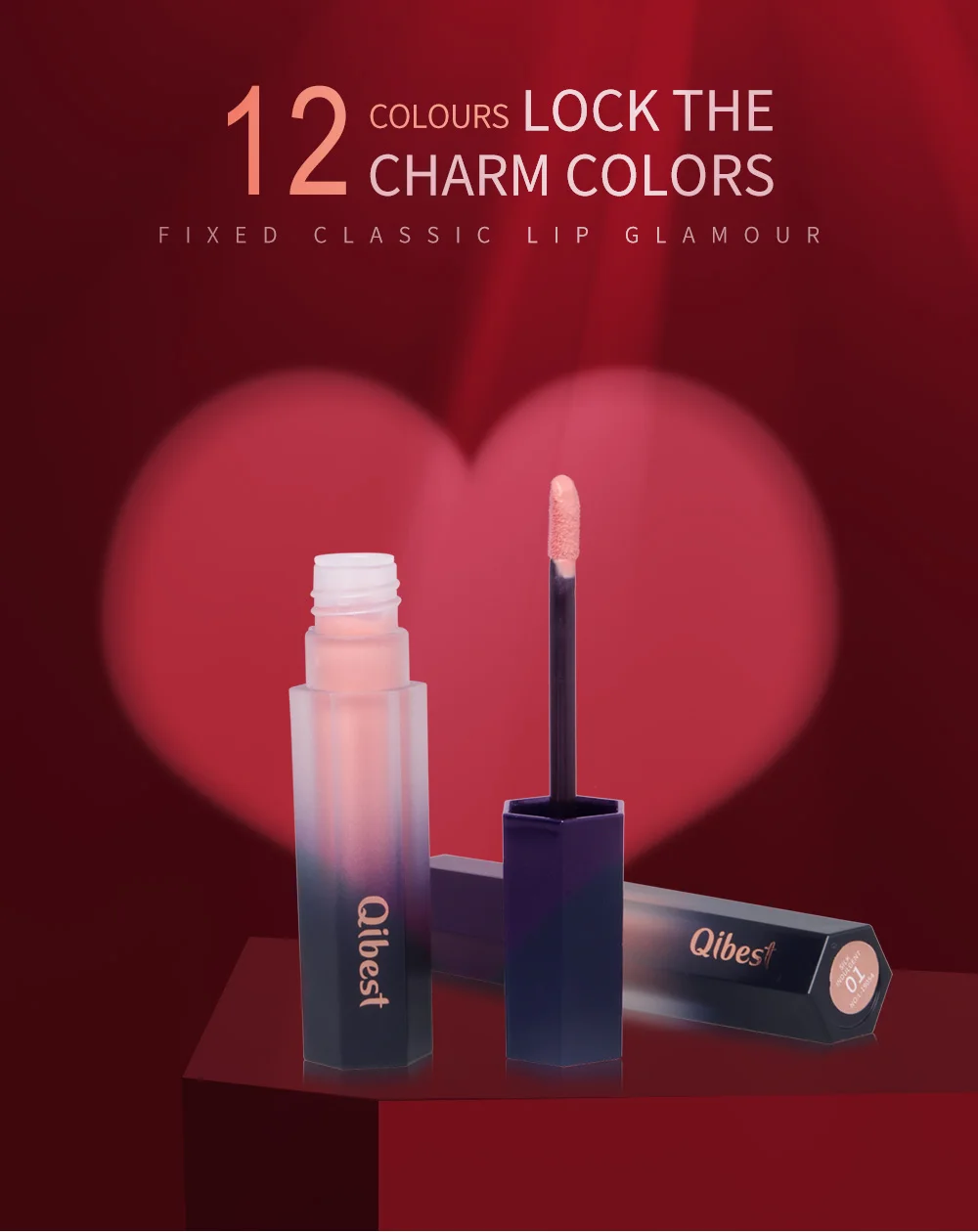 Стойкий Блестящий антипригарный блеск для губ 12 цветов| |