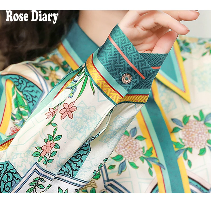 

New Silk Shirt Women's Korean 2021 Spring Long Sleeve Shirts for Women Casual Print Women Blouse and Tops