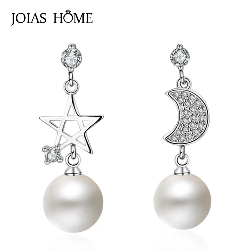 Женские серьги из серебра 925 пробы с искусственным жемчугом|Серьги-подвески| |