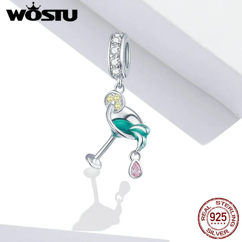 Подвеска для коктейля из серебра 2020 пробы с бусинами | Украшения и аксессуары