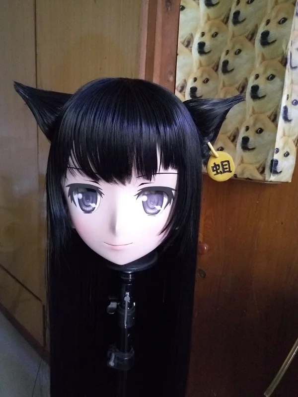 

(RAIGEKI MAKS 63) Resin 3/4 Head Female/Girl Kigurumi Anime Cosplay Masks Crossdress Japan Role Lolita Crossdresser DOLL BJD Cos