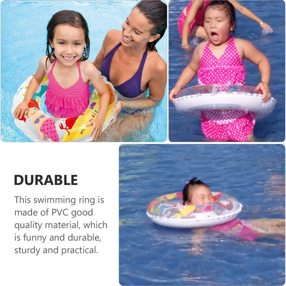 

Kids Swimming Ring Summer Pool Float Ring Inflatable Swim Ring (Random Color)