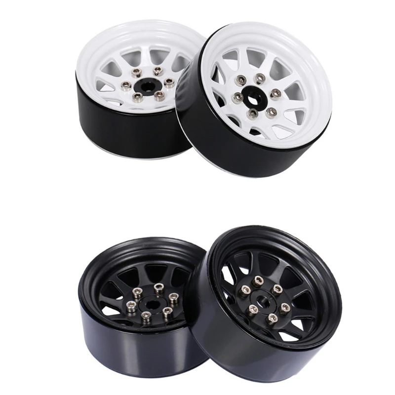 

2022 New 4pcs RC Wheel Rims Heavy Duty Metal Alloy Wheel Hubs Replacement for RC TRXA4