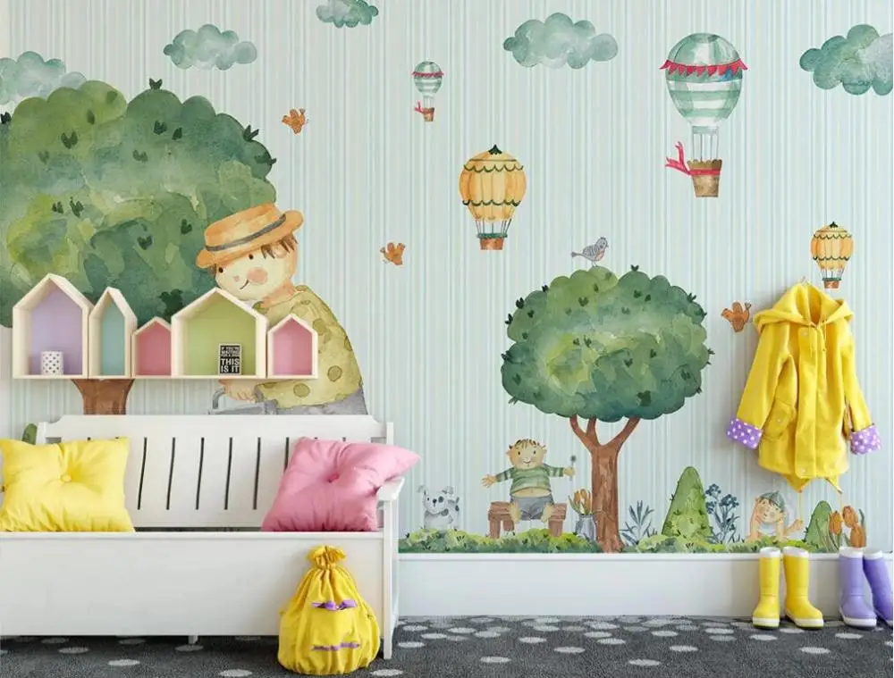 Настенные 3D-обои на заказ современный минималистичный мультяшный персонаж