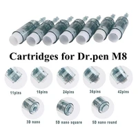 dr pen m8 microneedling cartridges bayonet 11 16 24 36 42 nano needle mts micro needling cartridge derma pen tips for m8
