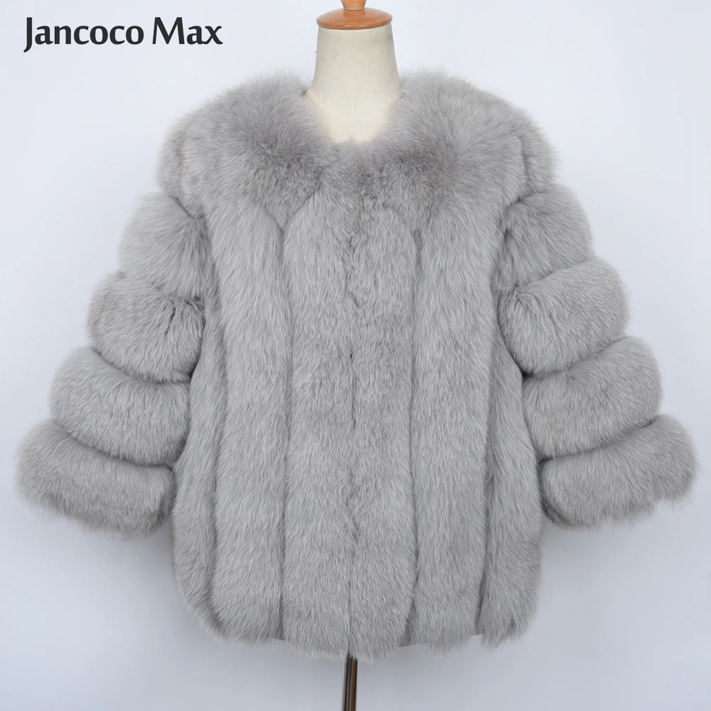 Шубы из натурального Лисьего меха женские зимние модные меховые куртки