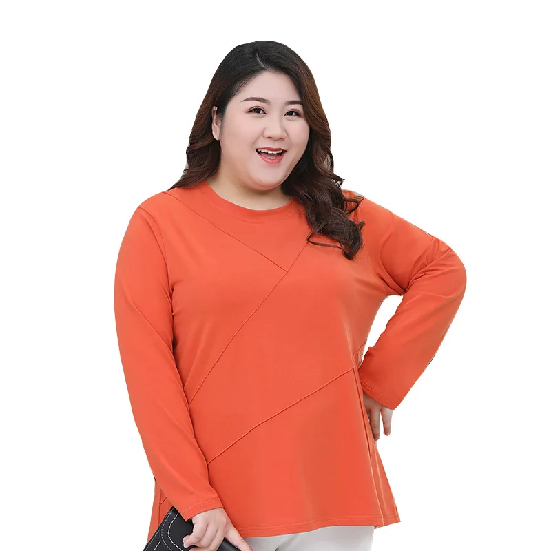 

Spring Autumn 3XL To 7XL Plus Size Women Tops Shirts Long Sleeve Bottoming Casual T-shirt Long Sleeve Blusas Mujer T2132