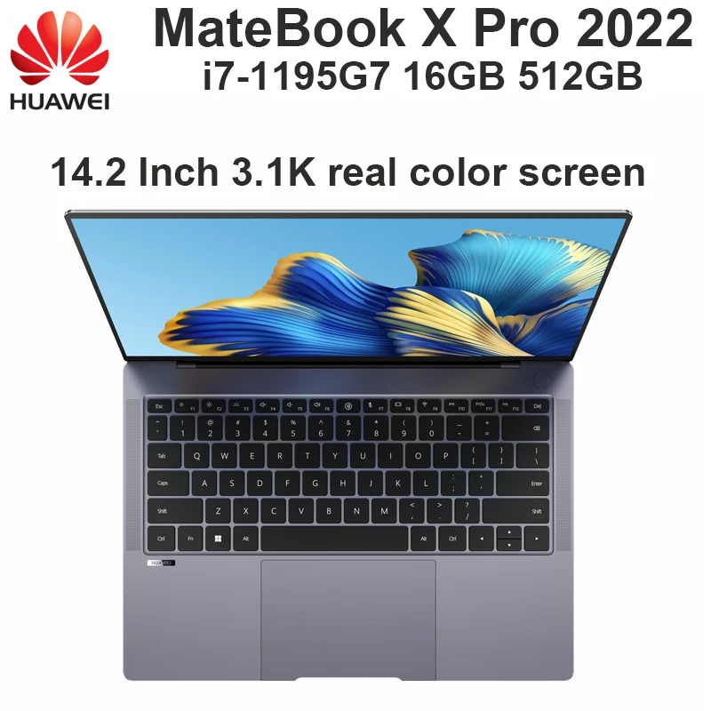 Первоклассный ноутбук лучший HUAWEI MateBook X Pro 2022 i7-1195G7 i5 Iris Xe 14 2 дюйма 3 1 K поделиться