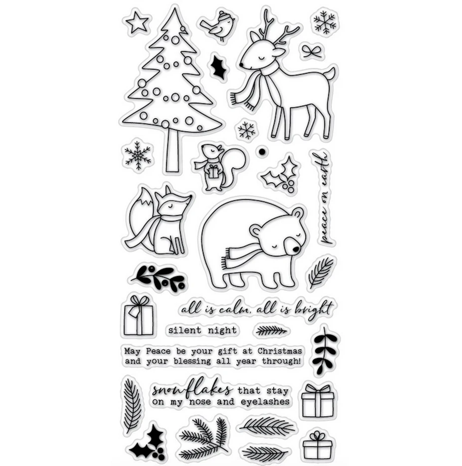 Прозрачный штамп или в виде медведя для скрапбукинга своими руками/изготовления