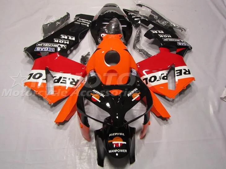 

4 Free Gifts Injection mold New ABS Fairings Kit Fit for HONDA CBR600RR F5 2005 2006 05 06 bodywork set Red orange