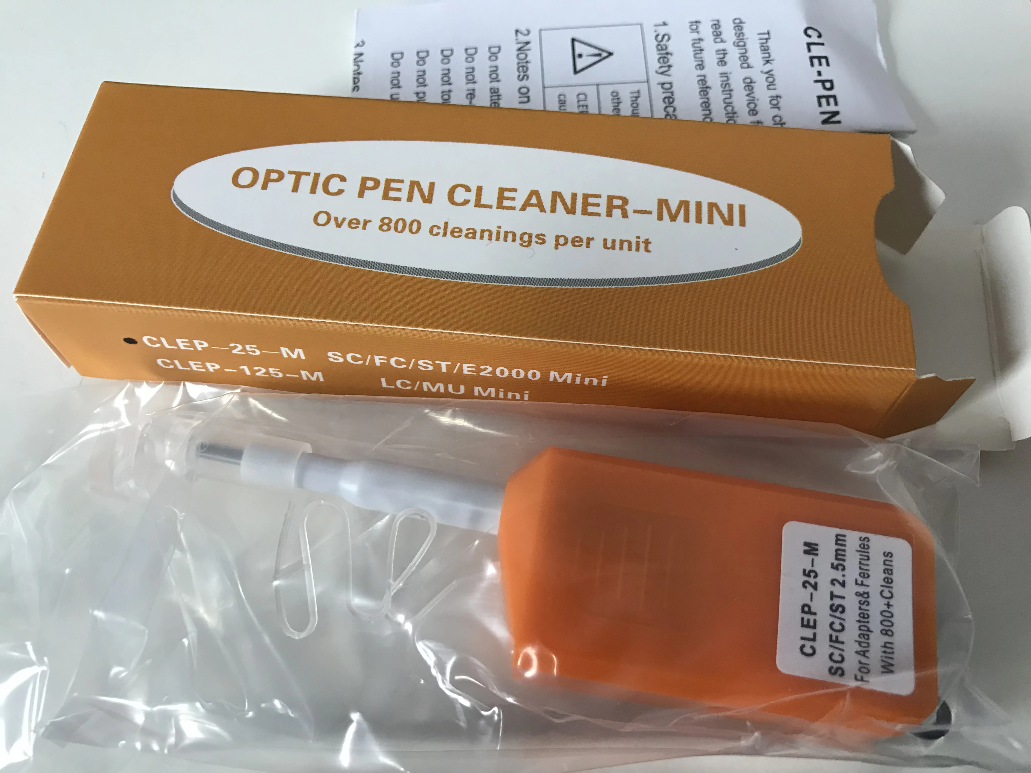 

2pcs New Model Mini One-Click Fiber Optic Cleaner Pen for 2.5mm SC ST and FC &1.25mm lc Connectors Fiber Optic Tools