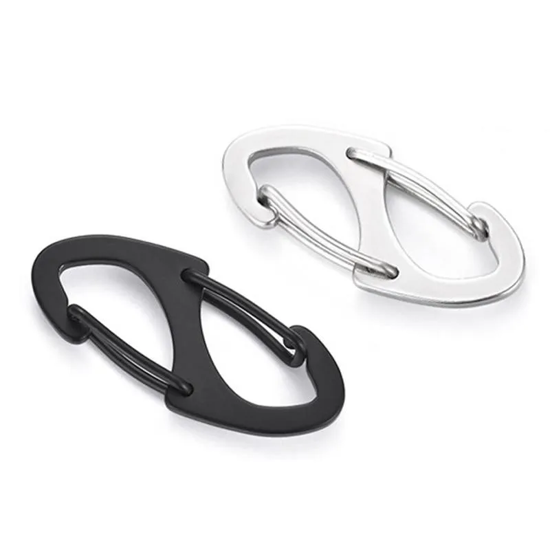 

1Pcs 8 Shape Carabiner Mini Keychain Carabiner Mini EDC Keychain Portable Outdoor Hook Buckle Clasp Outdoor
