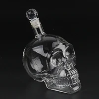 skull whiskey glass decanter vodka wine crystal bottle spirits cup transparent wine drinking cups bar home hotsale creative