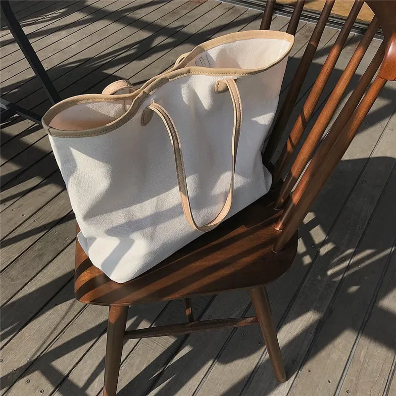 

Shopping Bags Women Patchwork Large Capacity Big Tote Bag Elegant Fashion Womens Shopper Canvas Simple Leisure Korean Style Chic