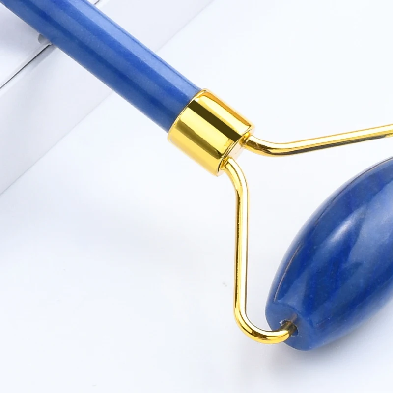 

Blue Aventurine Double Head Natural Crystal Roller Massage Facial Skin Removel Eye Puffy Slimming Hand Anti-Wrinkle Firming Face