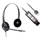 Проводные наушники с USB-разъемом для ноутбука, ПК, компьютера, Офисная гарнитура с шумоподавлением и регулируемым микрофоном, бесшумная громкость